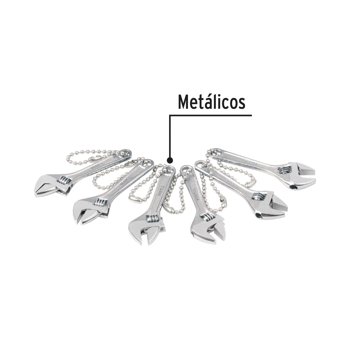 Pecera con llaveros tipo perico, 50 piezas