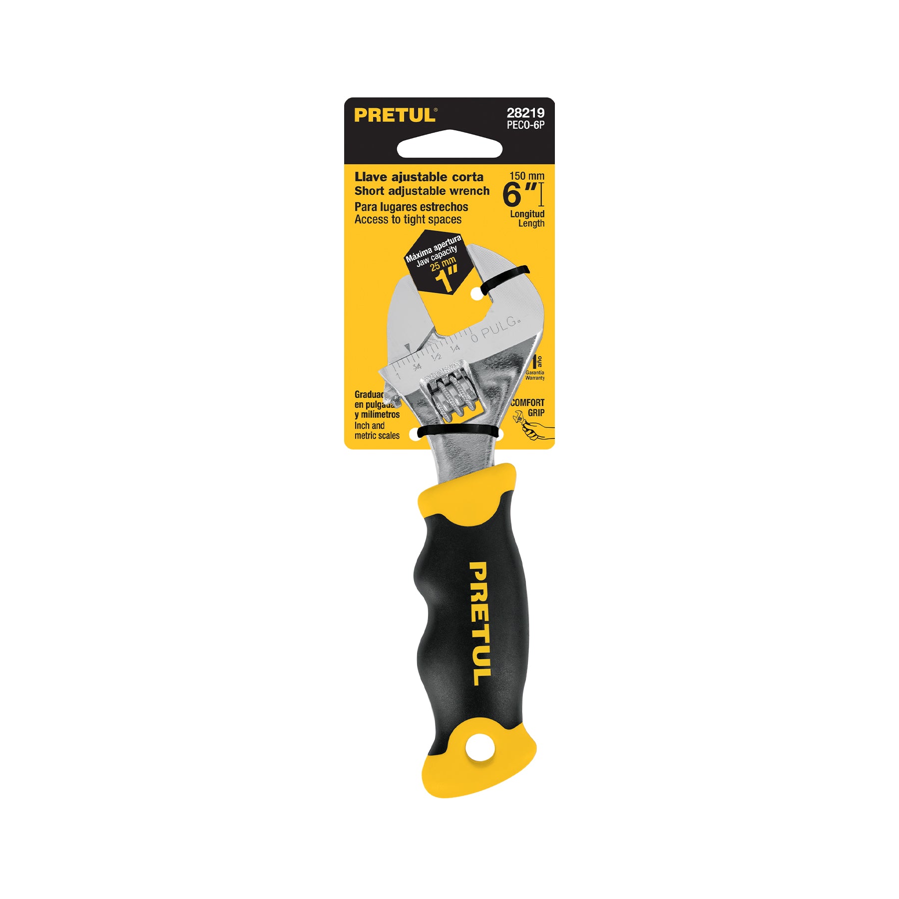Perico corto, 6" con grip, Pretul
