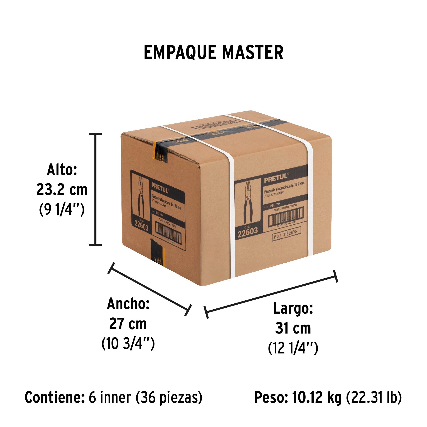 Pinza ligera de electricista 7", pretul