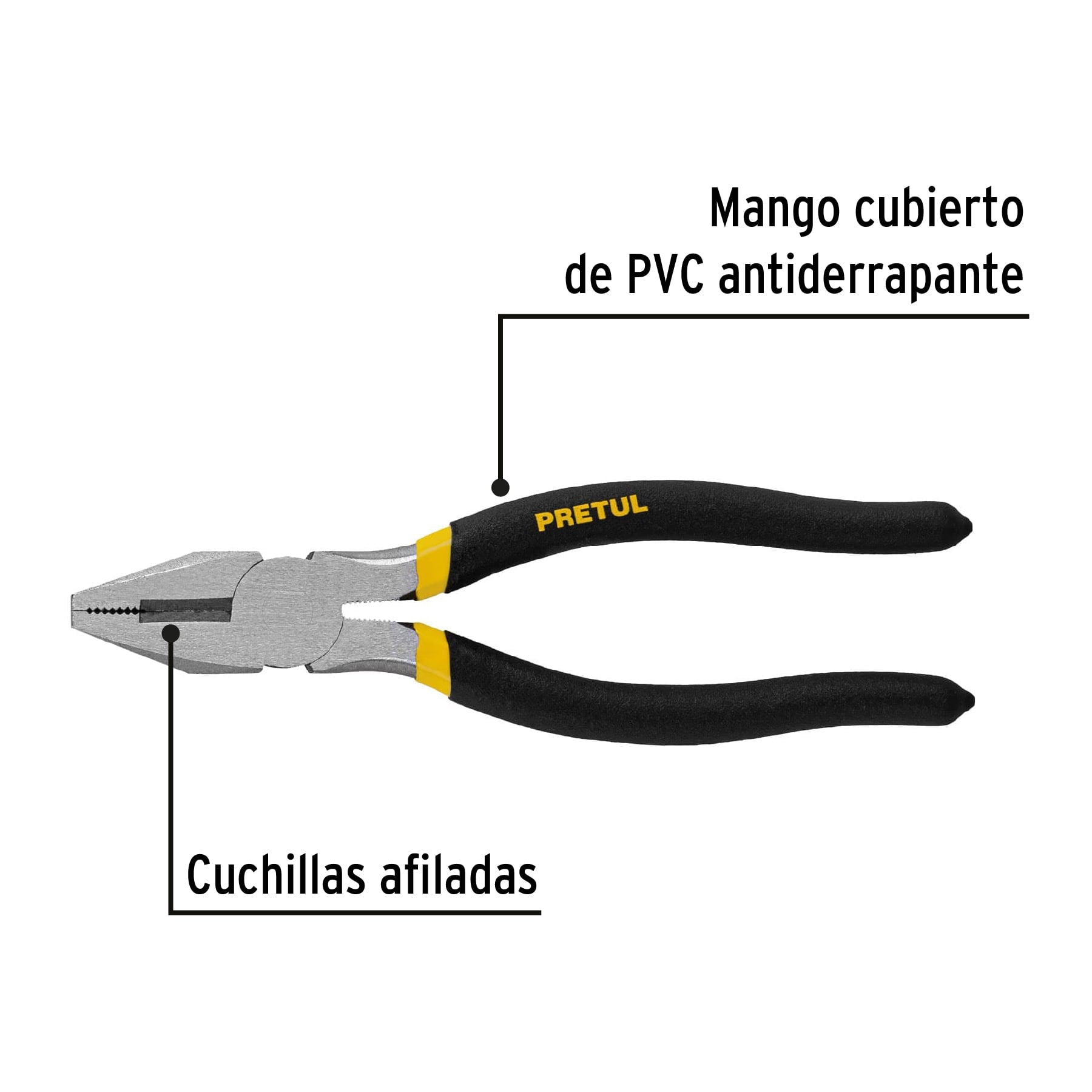 Pinza ligera de electricista 7", pretul
