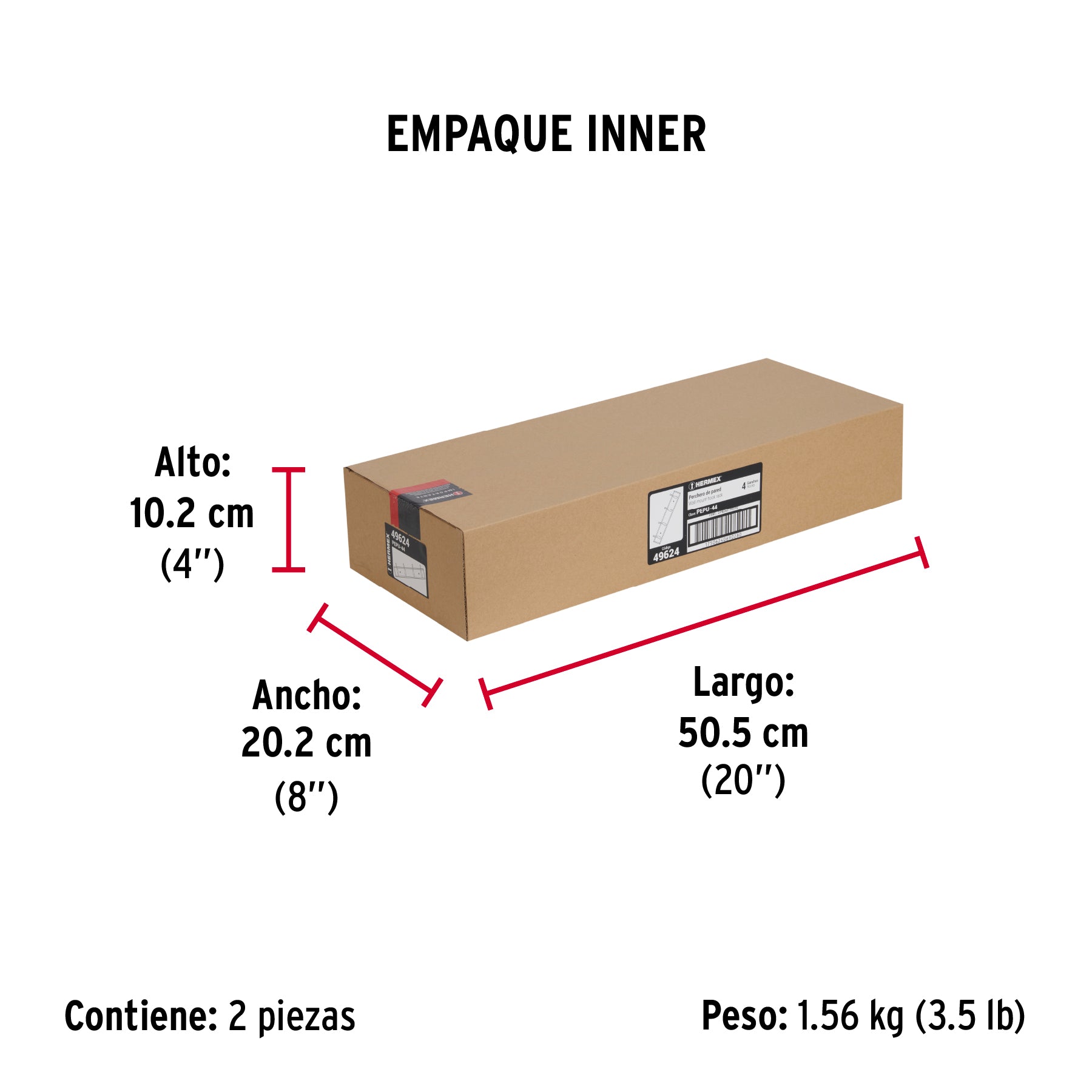 Perchero negro para pared con 4 ganchos satinados