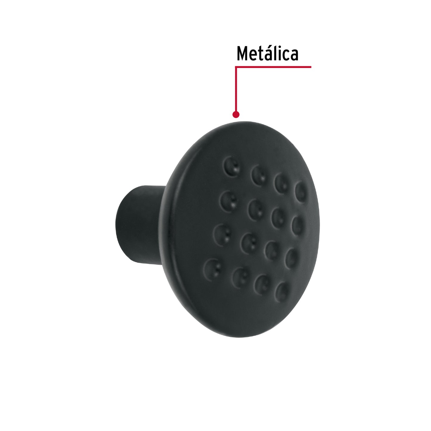 Perilla estilo 'Contempo' acabado negro, Hermex