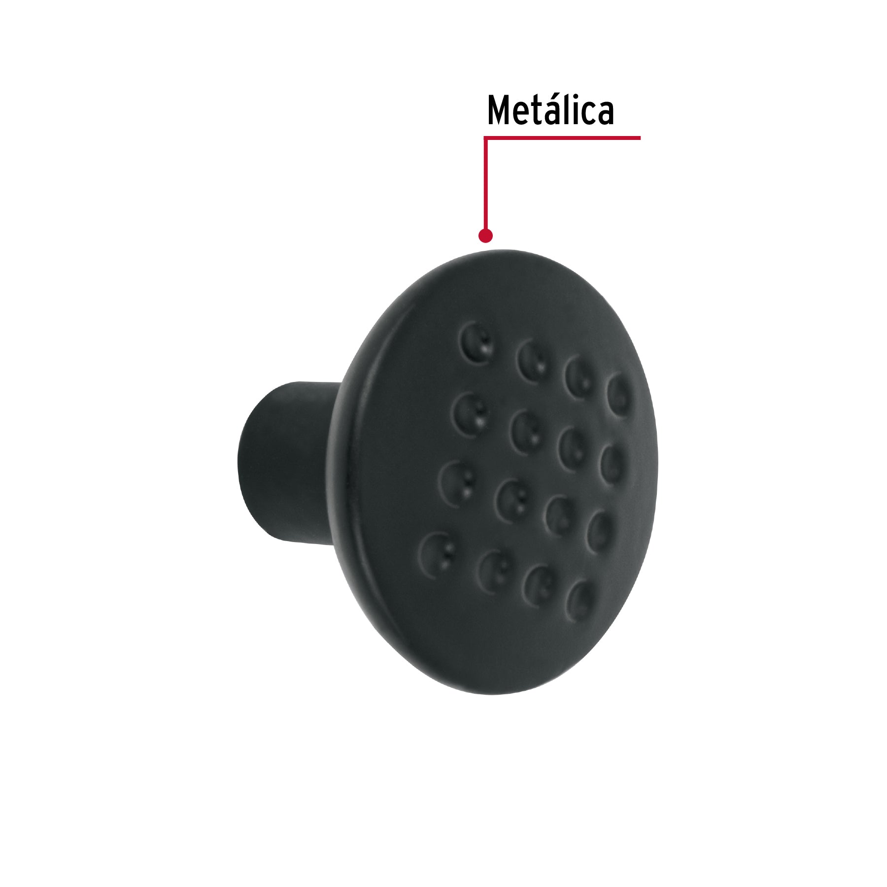 Perilla estilo 'Contempo' acabado negro, Hermex