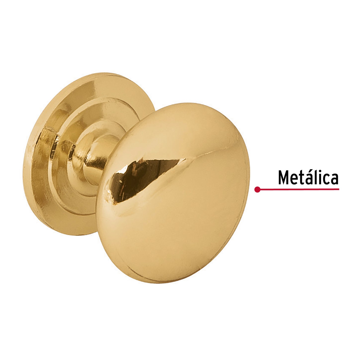 Perilla, latón brillante, estilo Arco