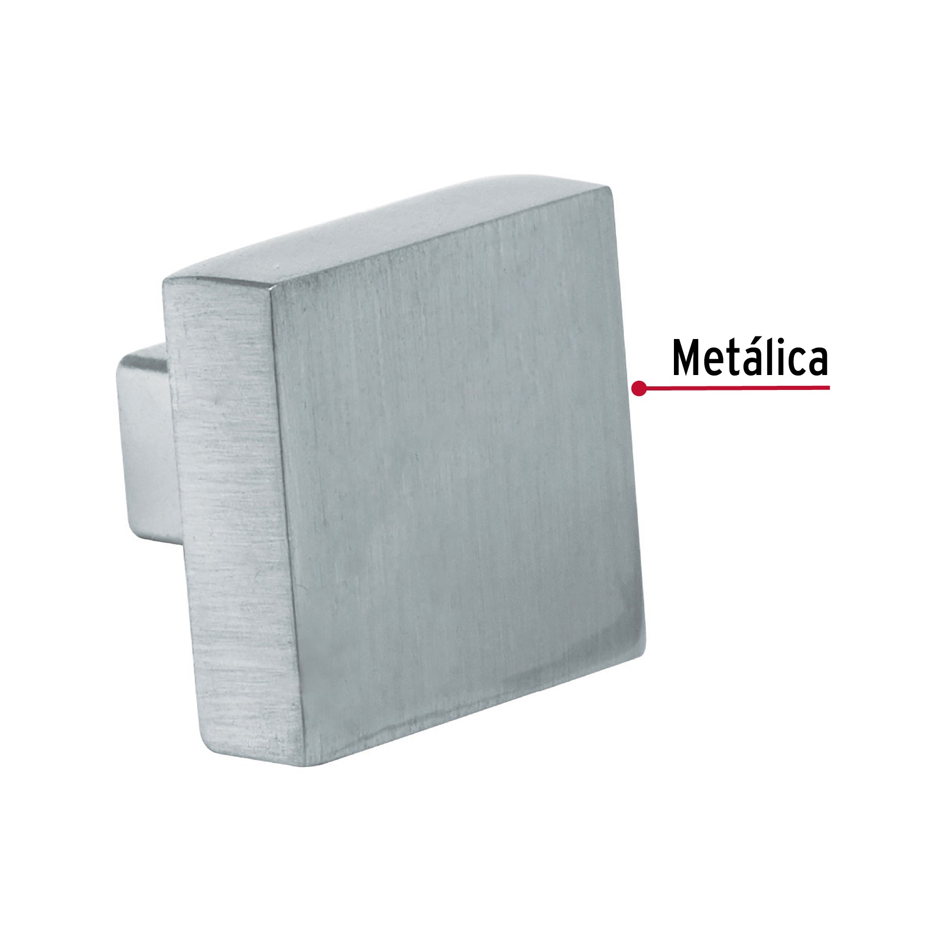 Perilla, niquel satinado, estilo Andamio