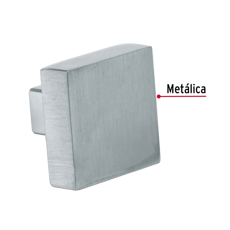 Perilla, niquel satinado, estilo Andamio
