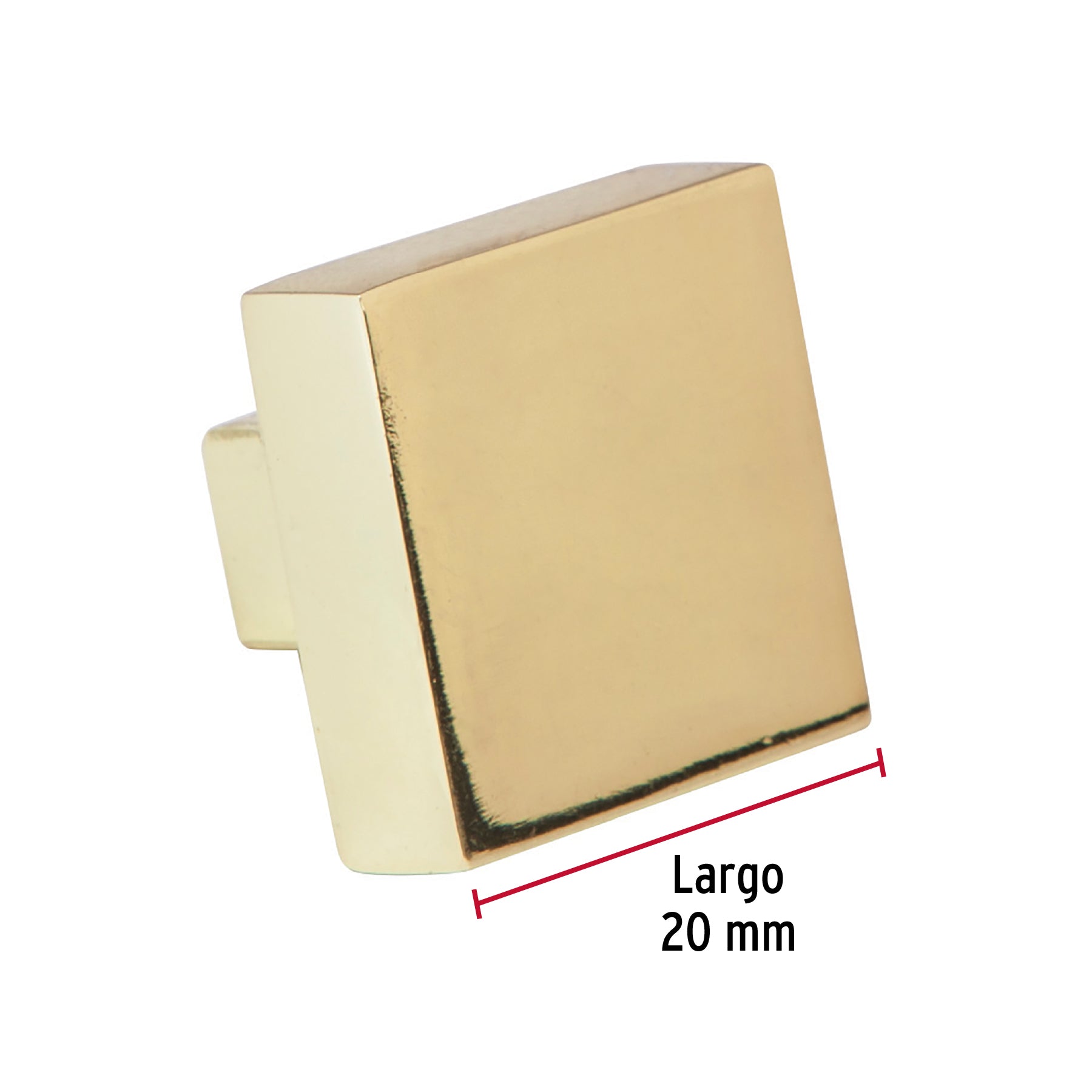 Perilla, latón brillante, estilo Andamio