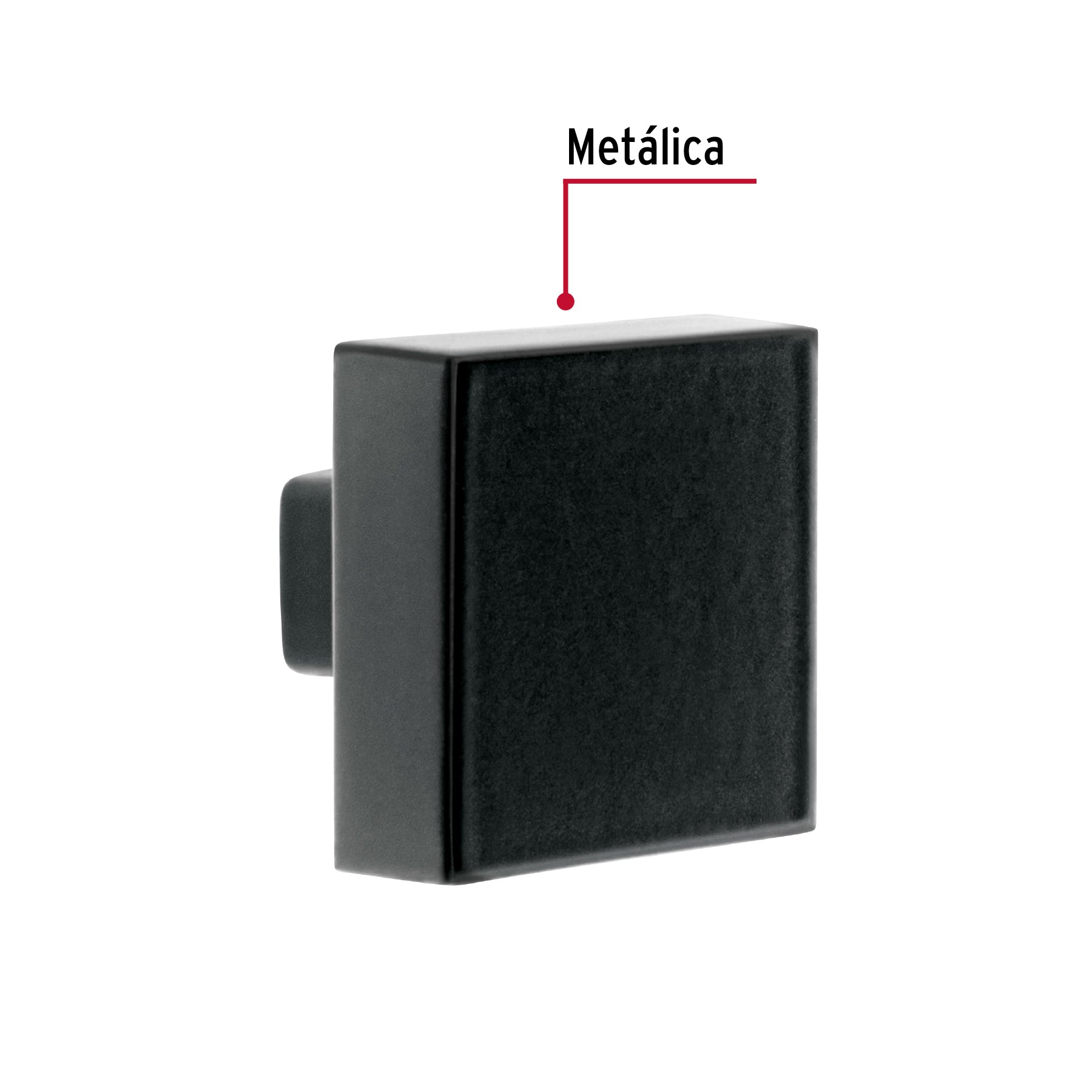 Perilla estilo 'Andamio' acabado negro, Hermex