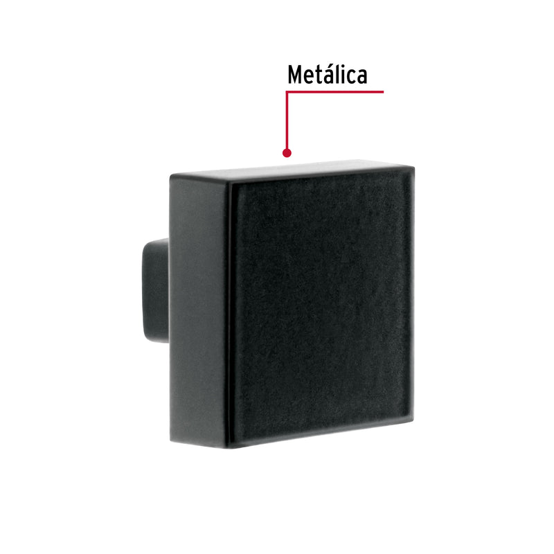 Perilla estilo 'Andamio' acabado negro, Hermex