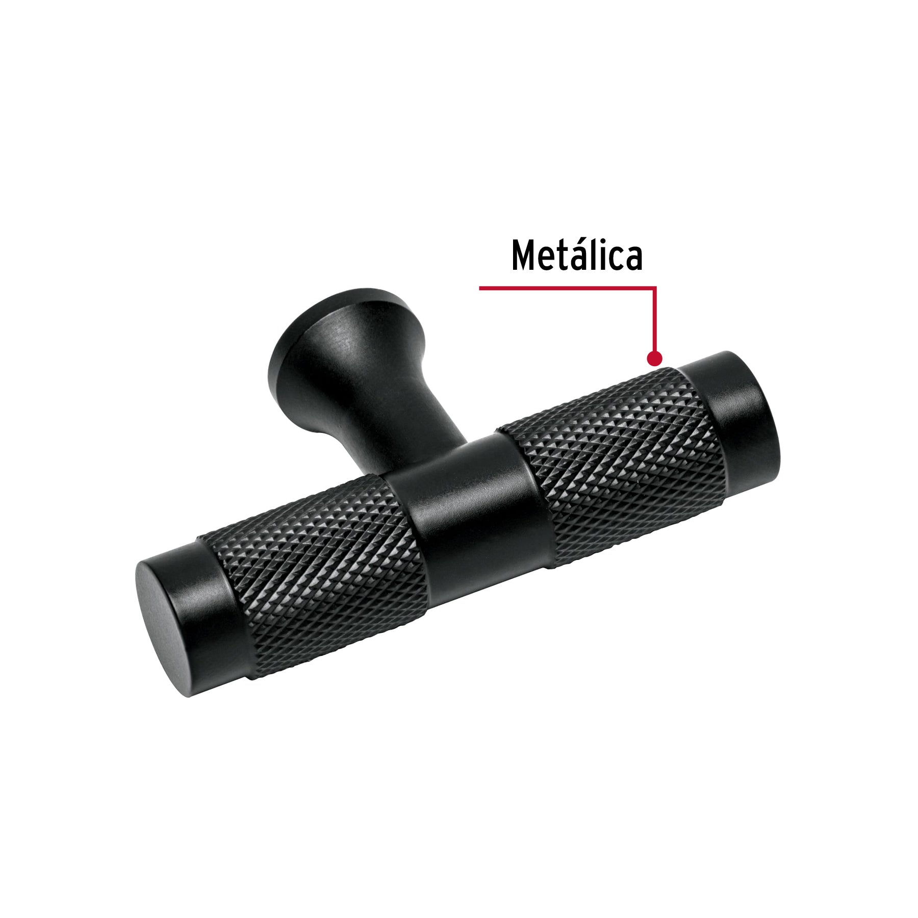 Perilla metálica estilo 'Segovia', negro, Hermex