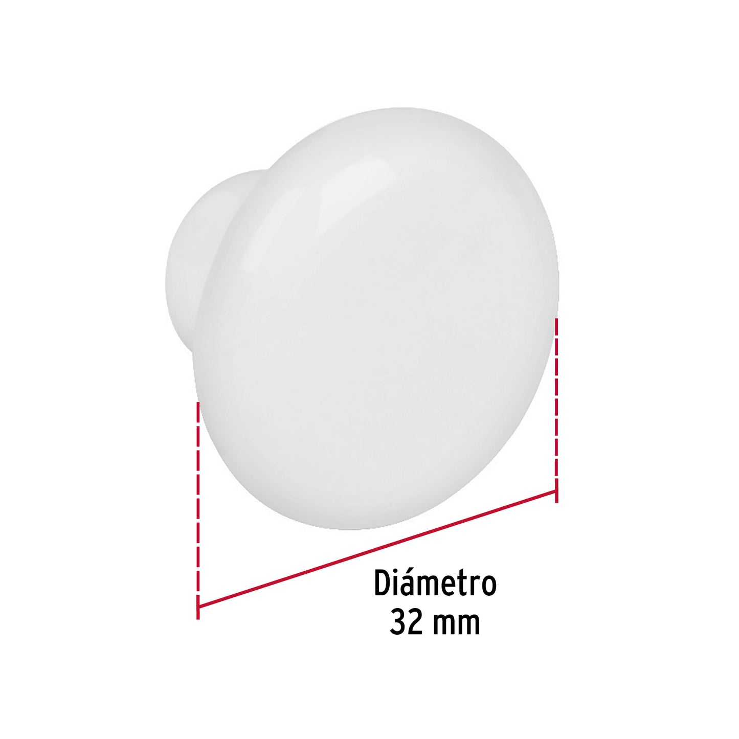 Perilla cerámica blanca