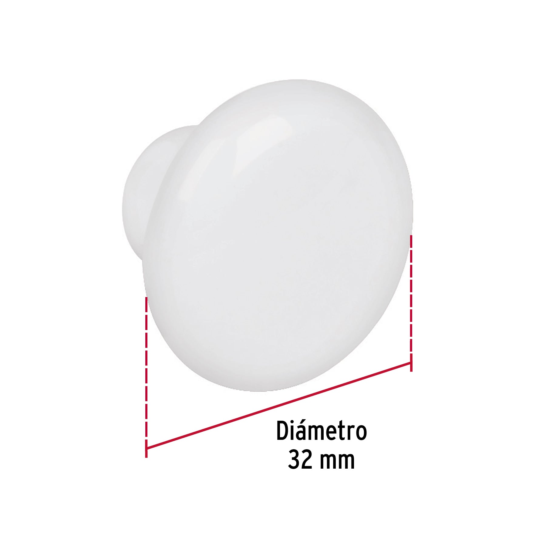 Perilla cerámica blanca