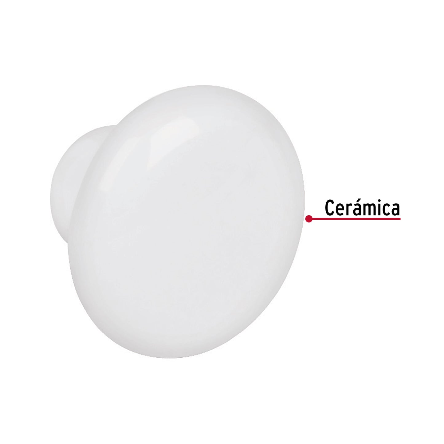 Perilla cerámica blanca