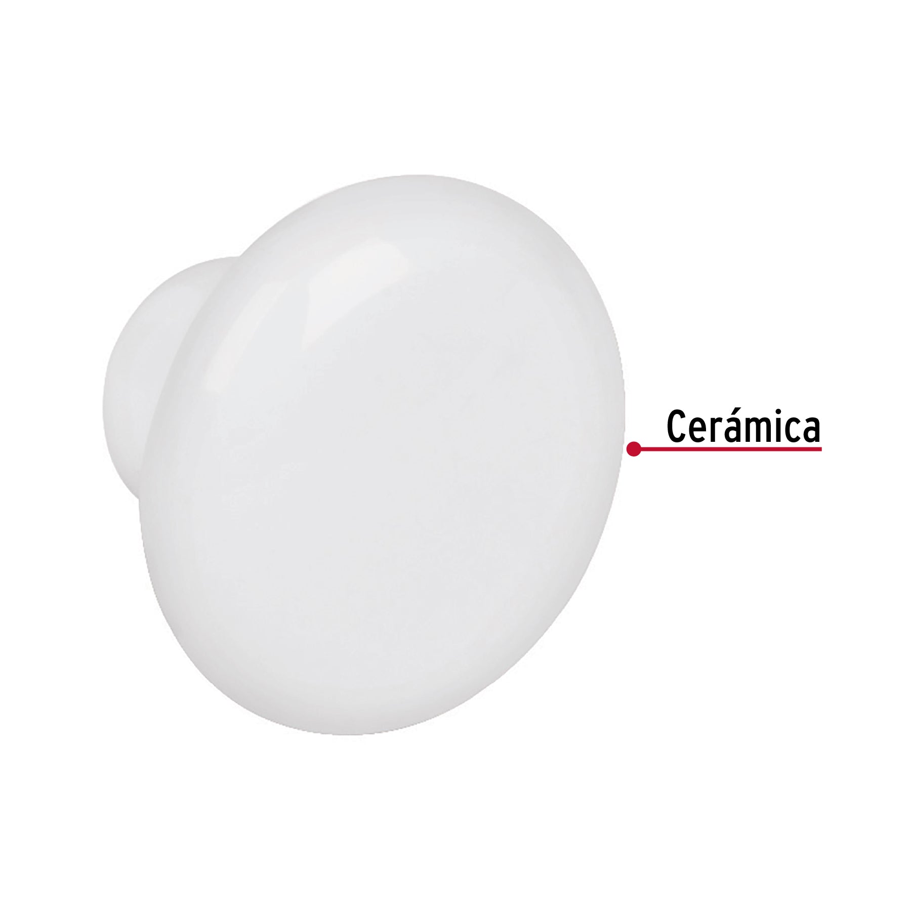Perilla cerámica blanca
