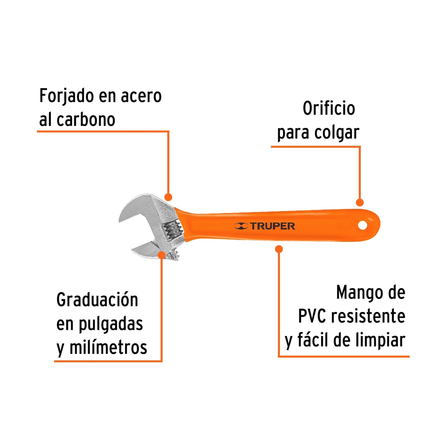 Perico 10" cromado con grip