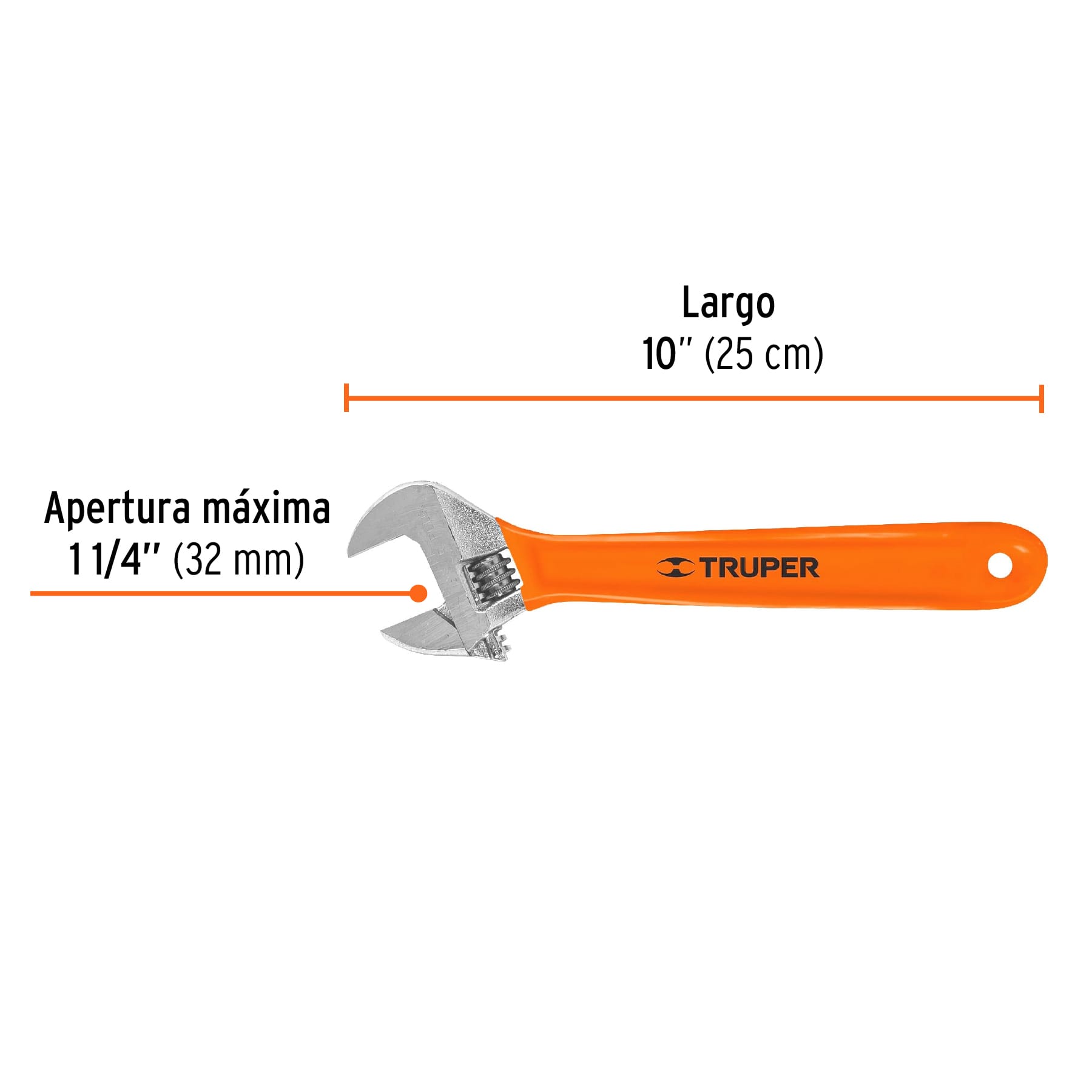 Perico 10" cromado con grip