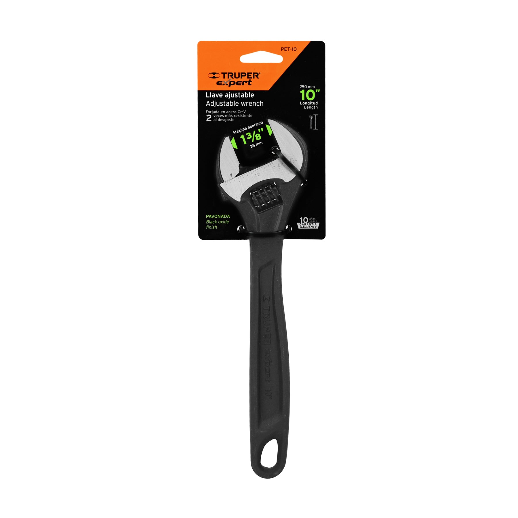 Perico profesional, pavonado 10", Truper Expert en tarjeta