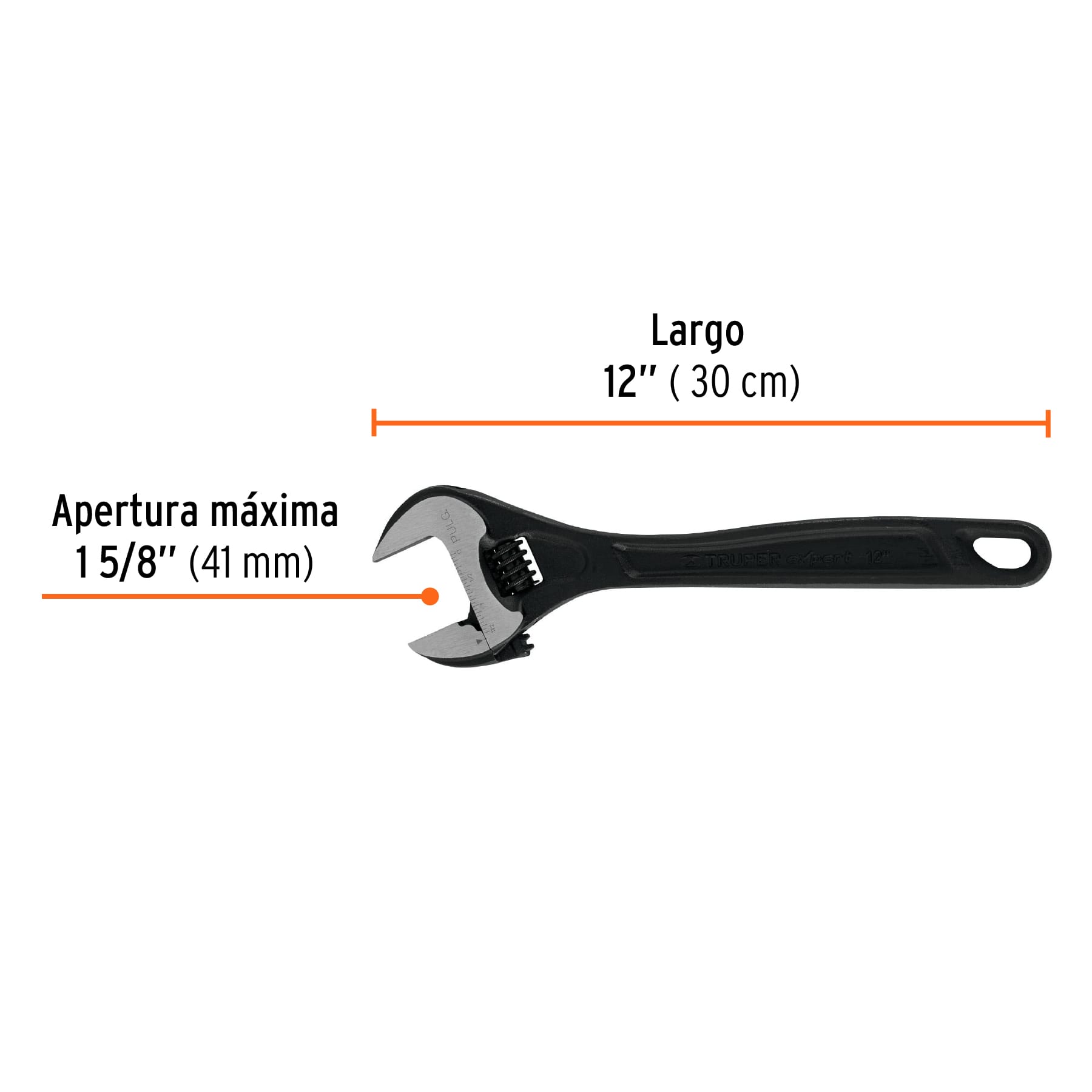 Perico profesional, pavonado 12", Truper Expert en tarjeta