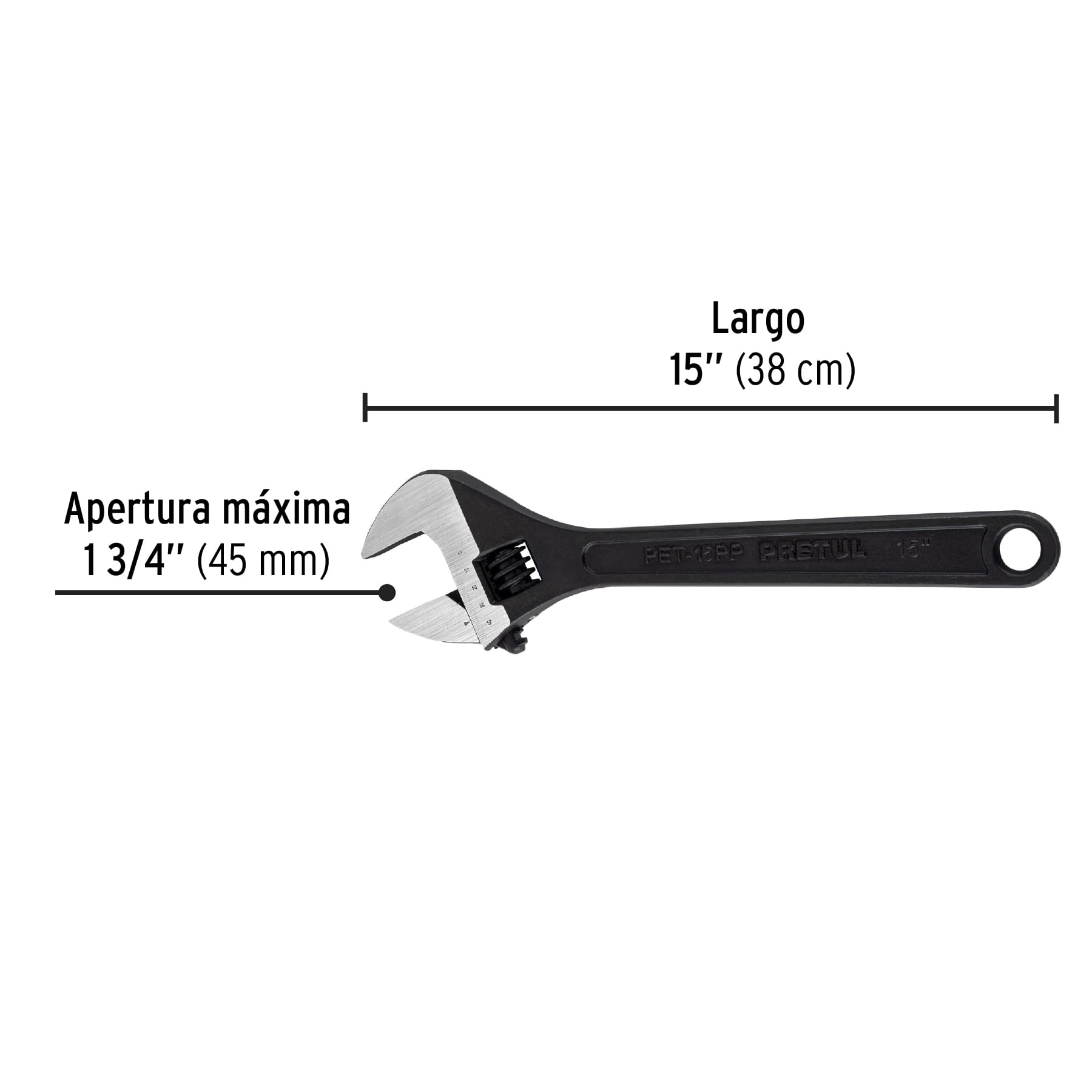 Perico pavonado 15", Pretul
