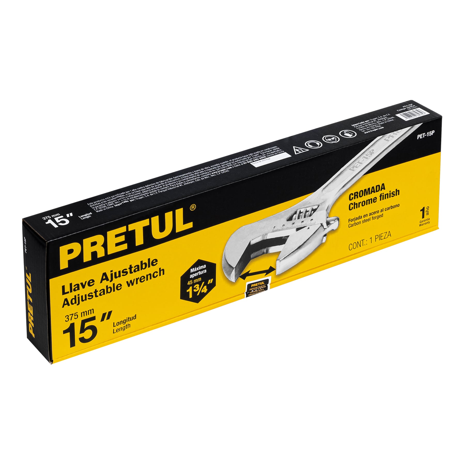 Perico cromado 15", Pretul