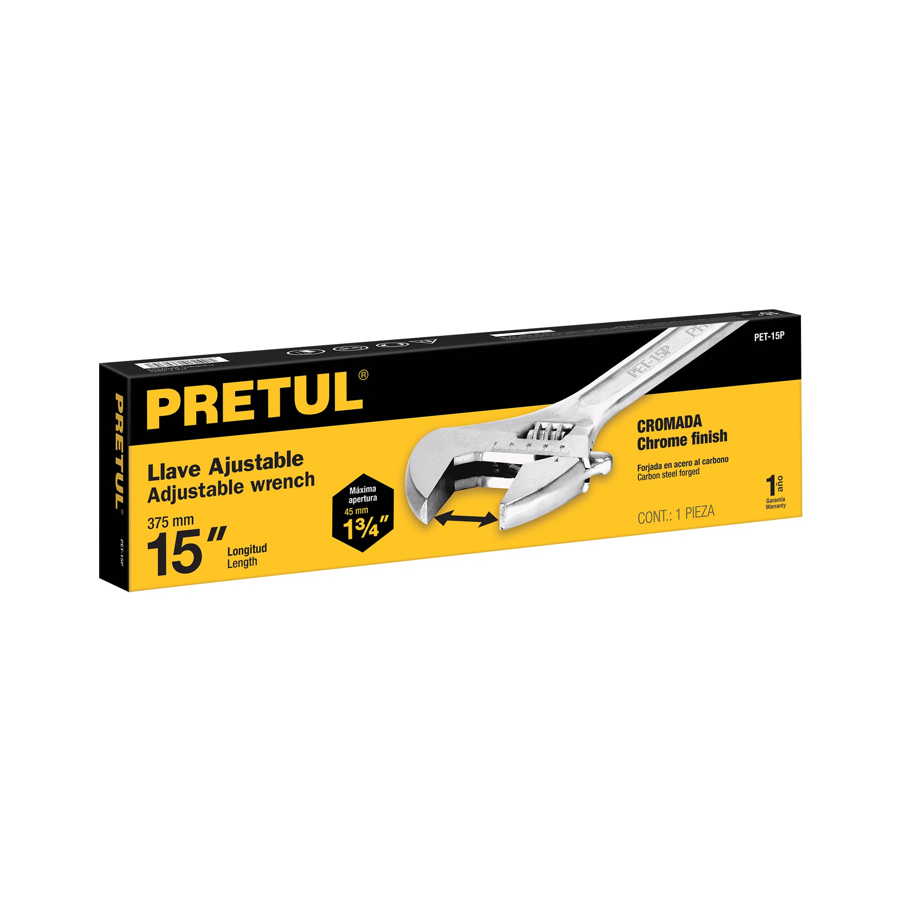 Perico cromado 15", Pretul