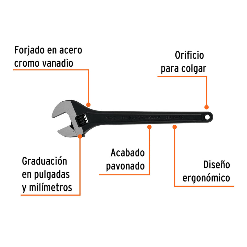 Perico profesional, pavonado 15", Truper Expert en tarjeta