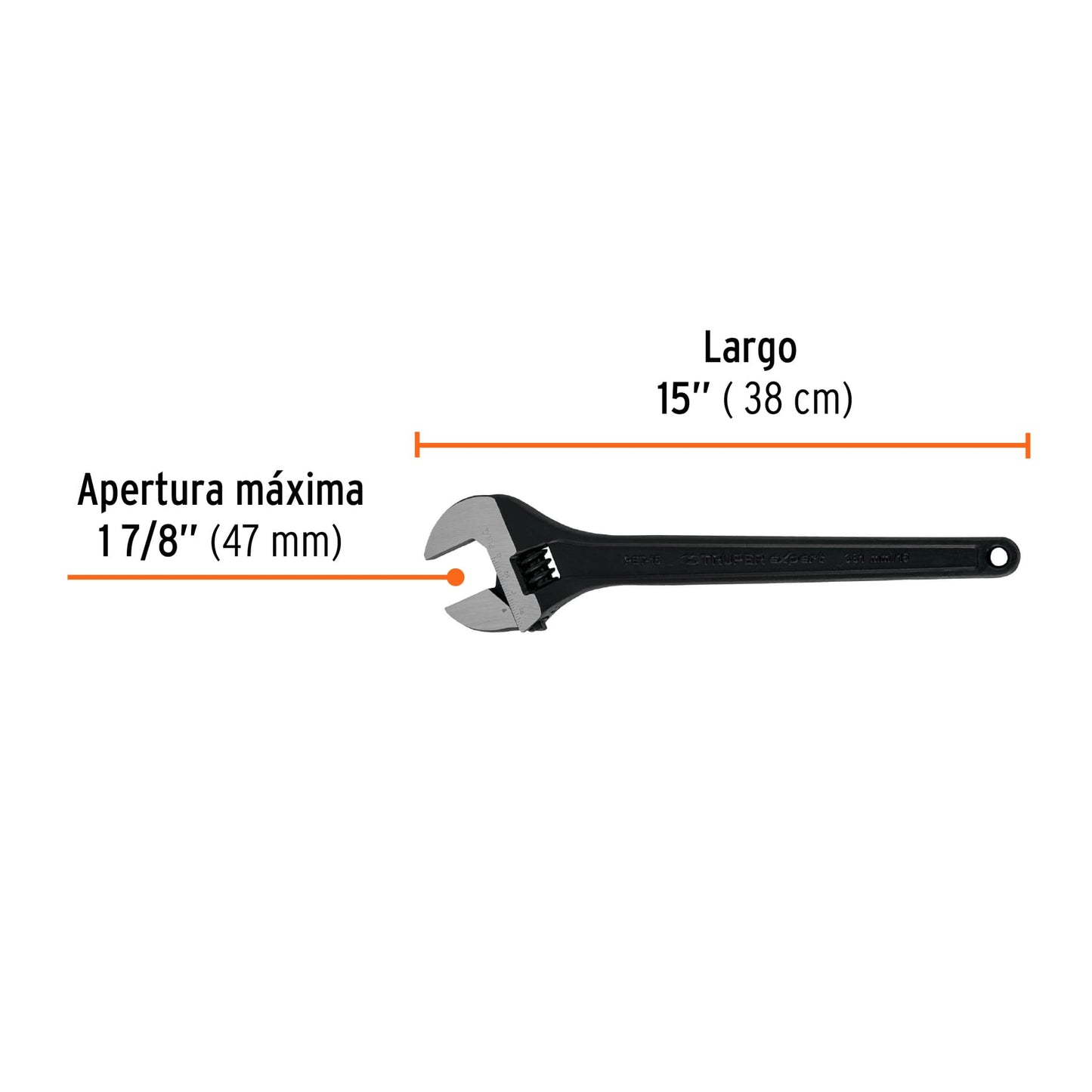 Perico profesional, pavonado 15", Truper Expert en tarjeta