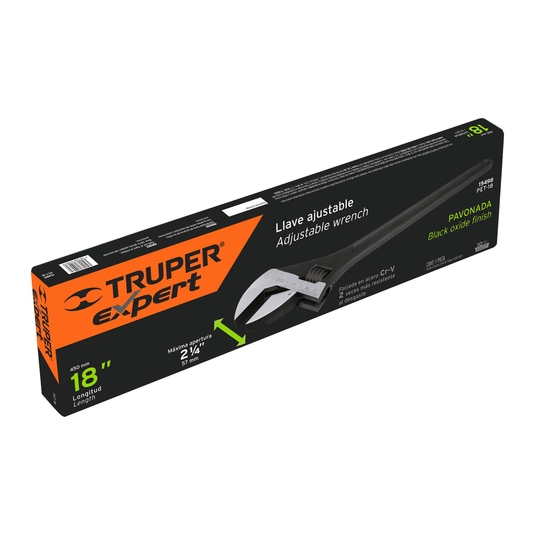 Perico profesional, pavonado 18", Truper Expert en tarjeta
