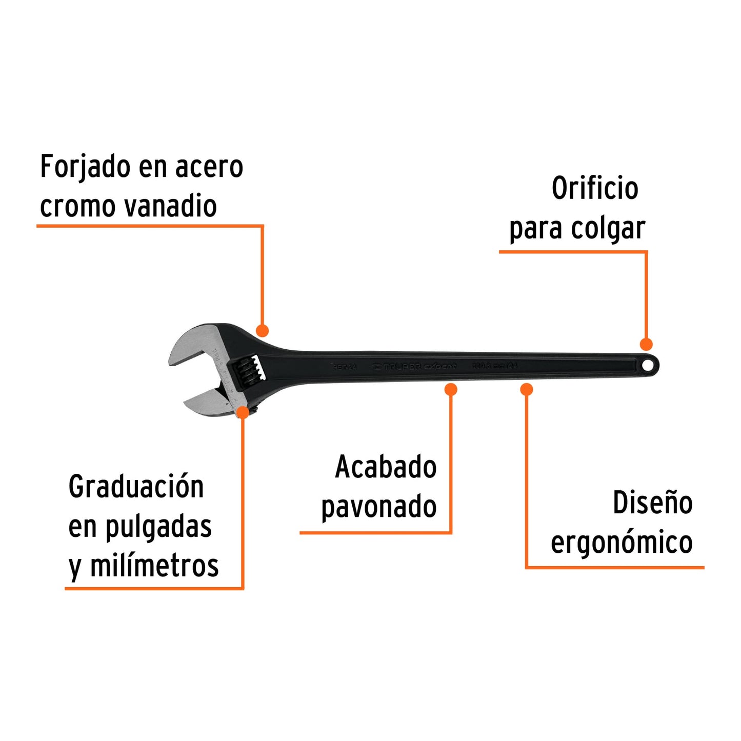 Perico profesional, pavonado 24", Truper Expert en tarjeta
