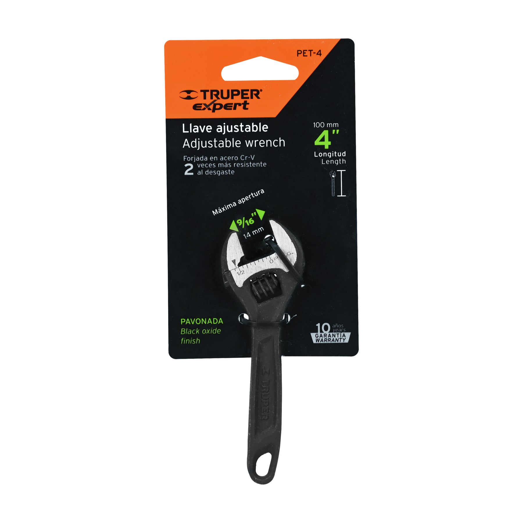 Perico profesional, pavonado 4", Truper Expert en tarjeta
