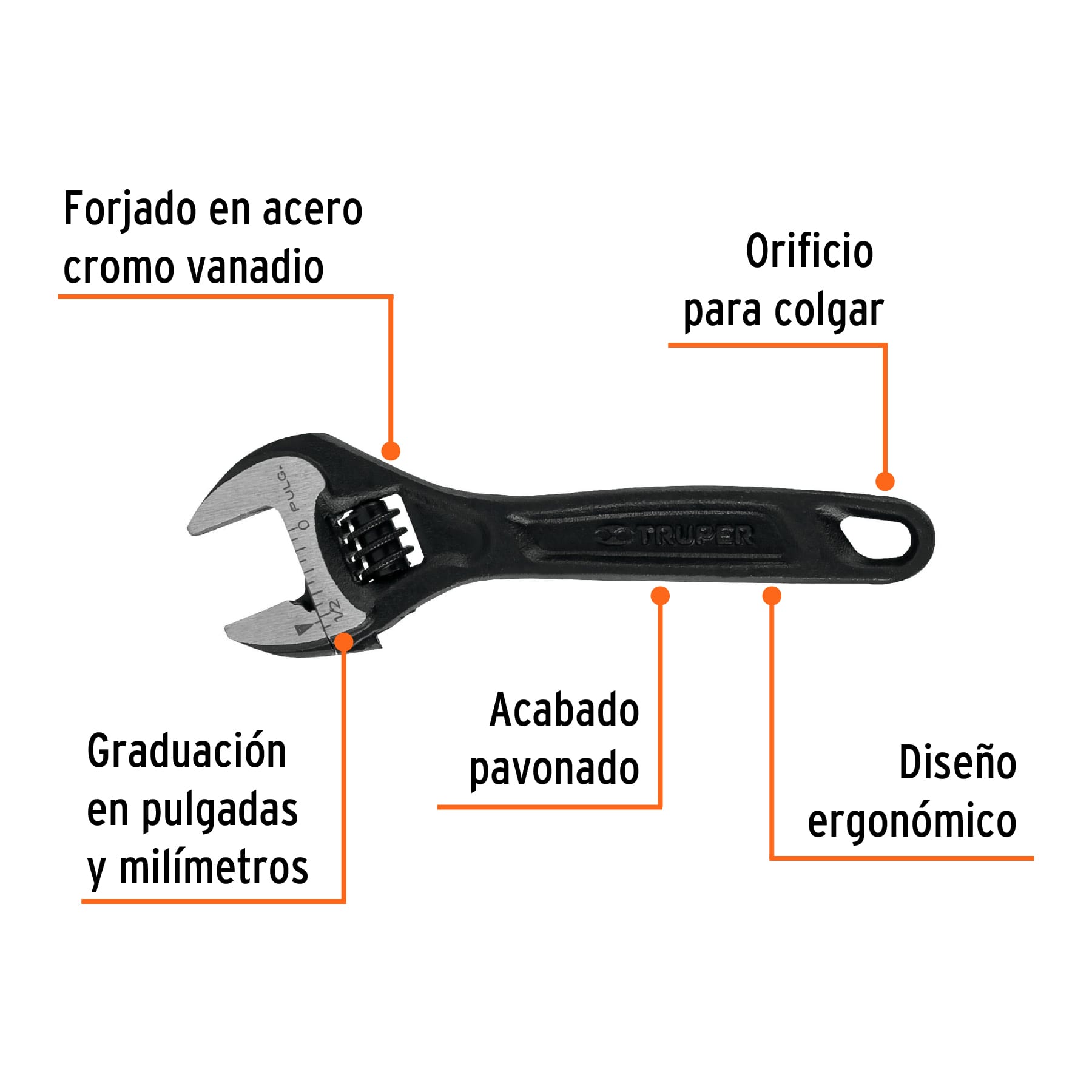 Perico profesional, pavonado 4", Truper Expert en tarjeta