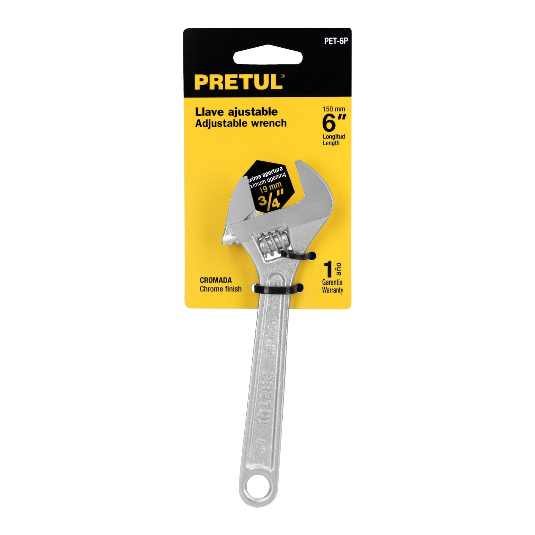 Perico cromado 6", Pretul