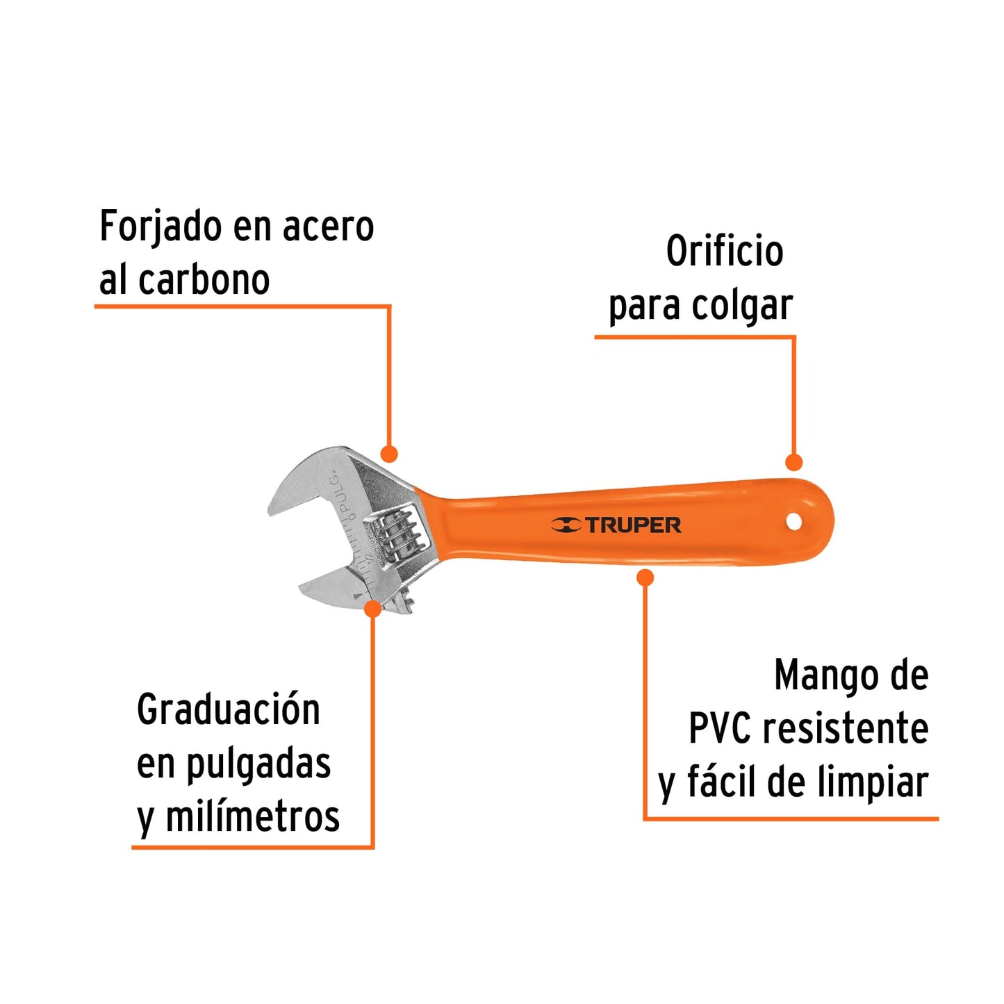 Perico 6" cromado con grip