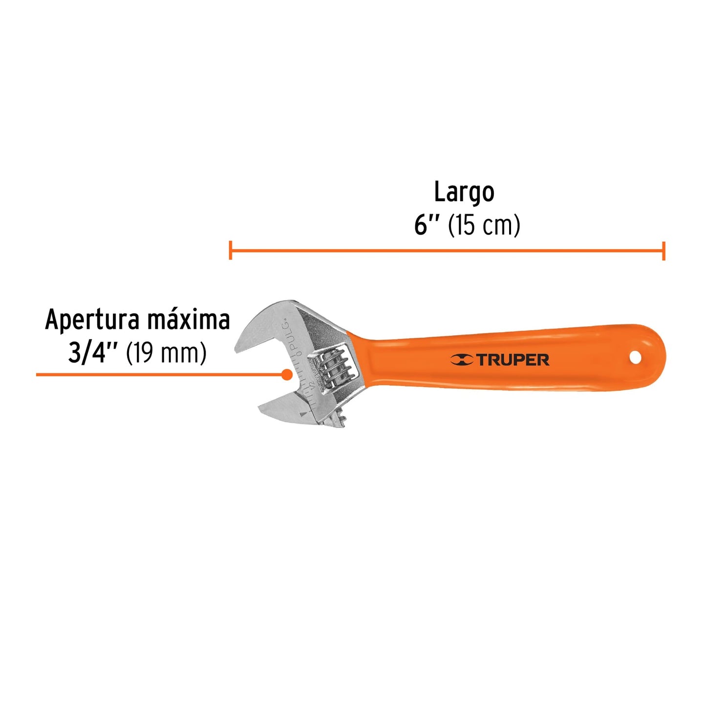 Perico 6" cromado con grip