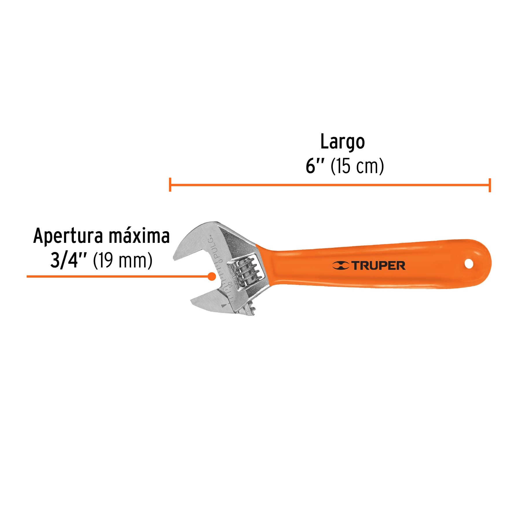 Perico 6" cromado con grip