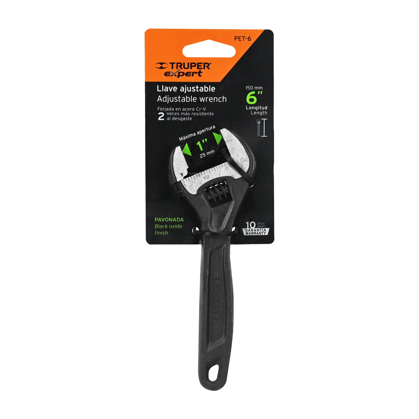 Perico profesional, pavonado 6", Truper Expert en tarjeta