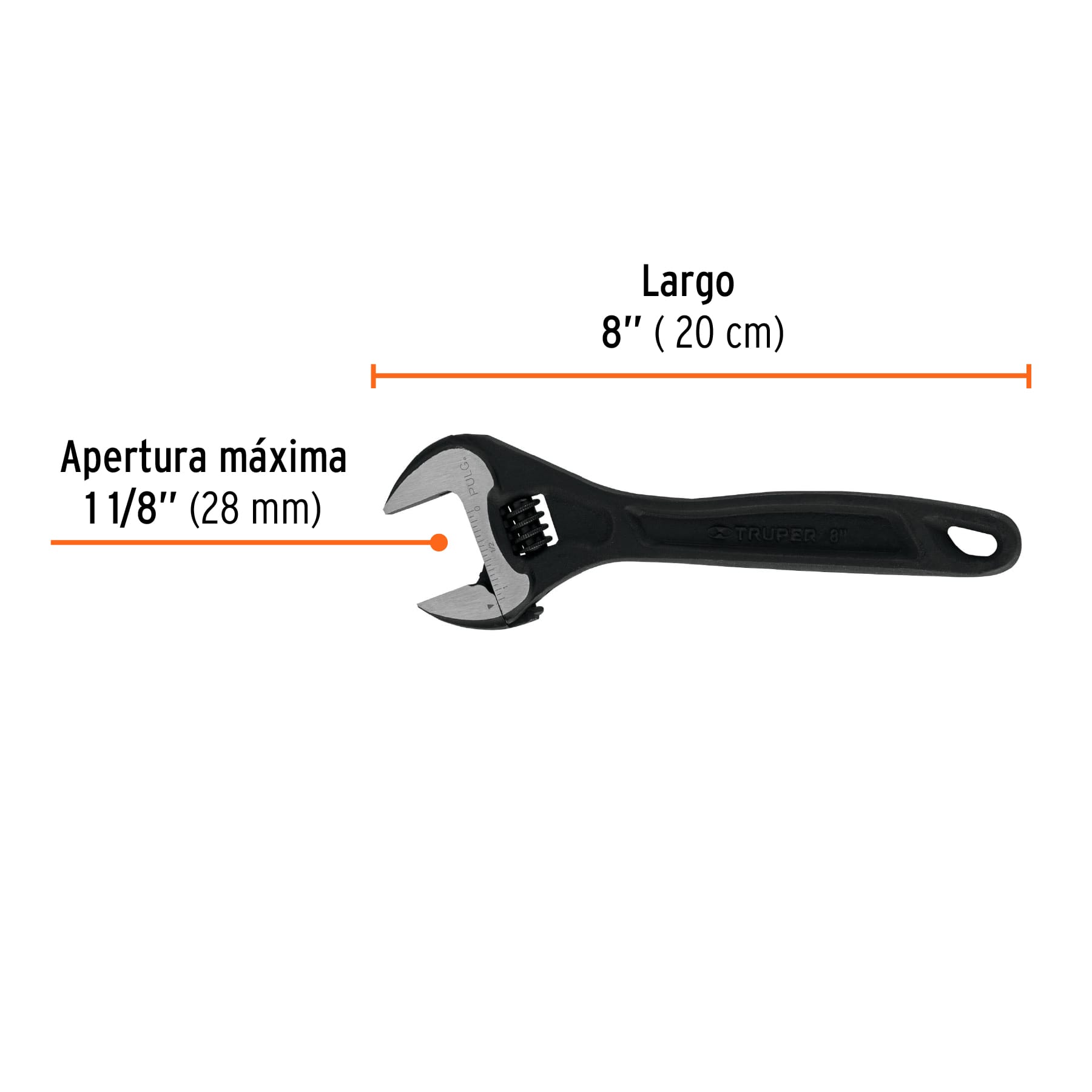 Perico profesional, pavonado 8", Truper Expert en tarjeta