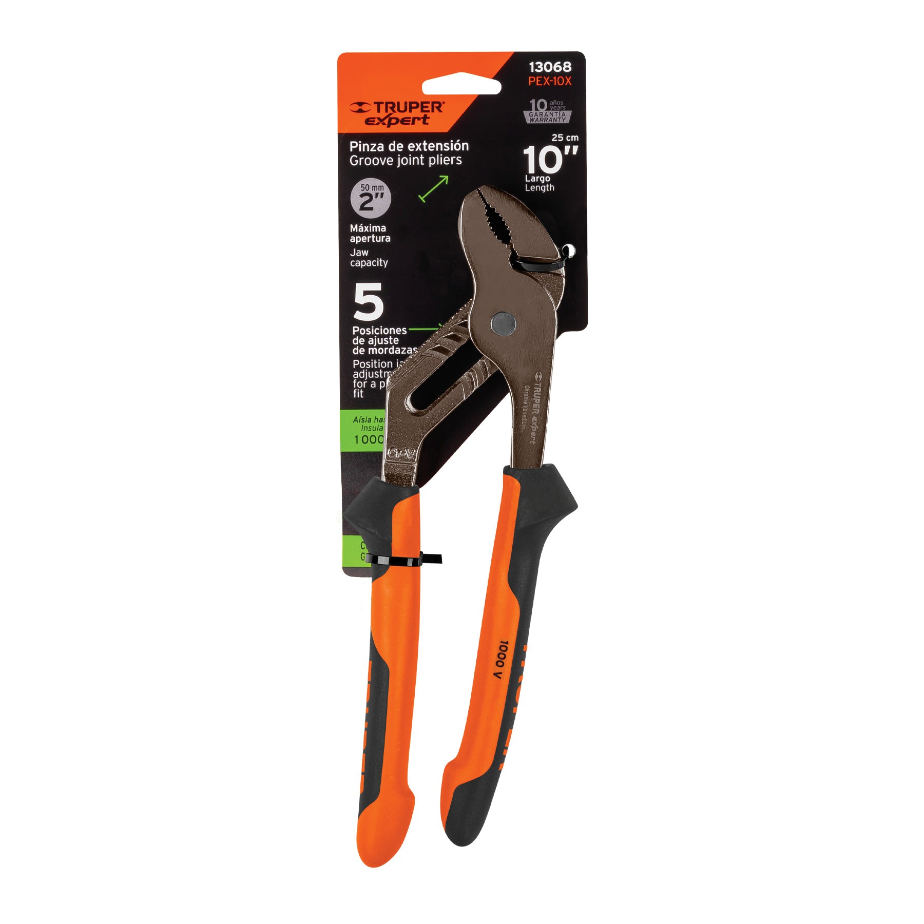 Pinzas de extensión 10", mango comfort grip