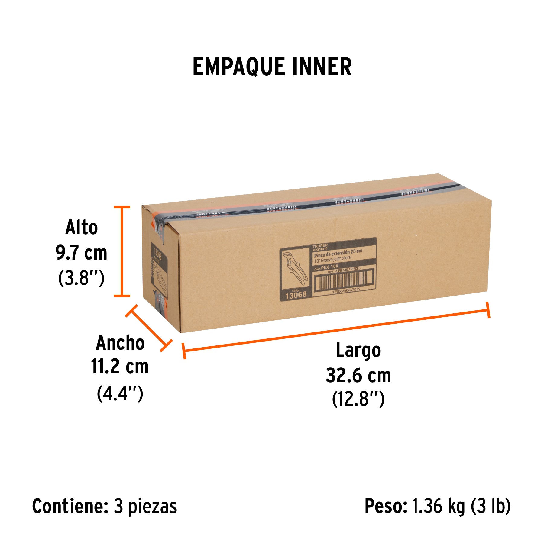 Pinzas de extensión 10", mango comfort grip