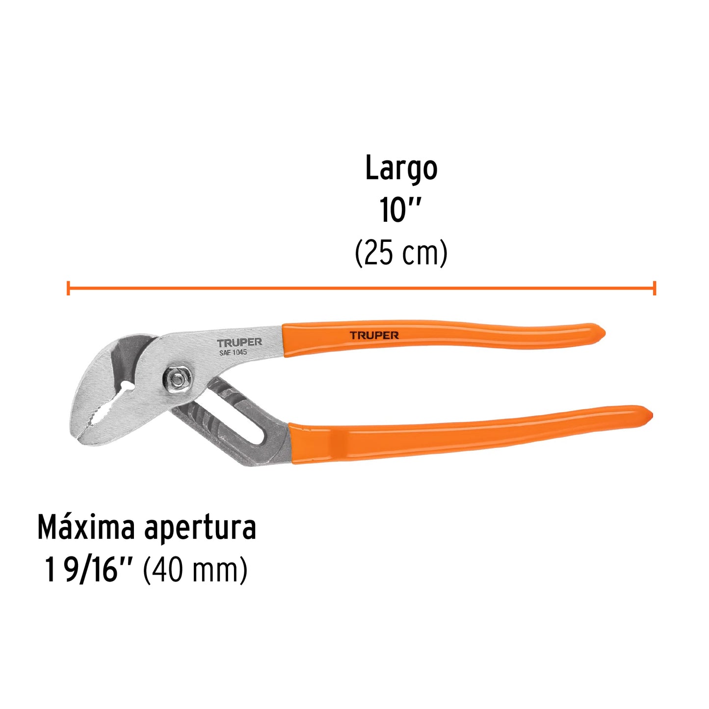 Pinza de extensión 10", mango de vinil