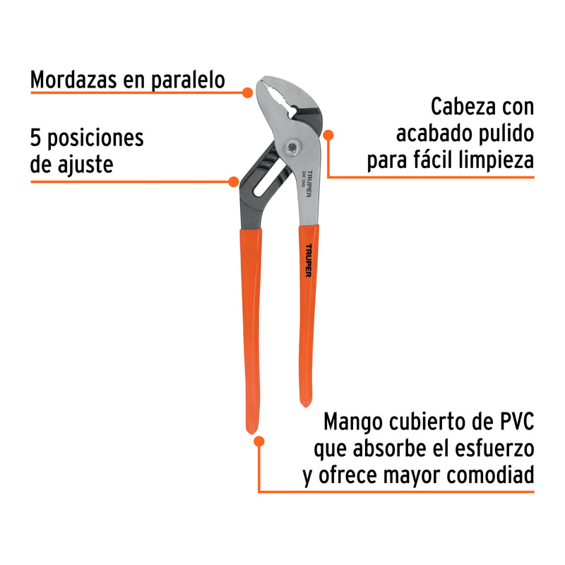 Pinza de extensión 12", mango de vinil