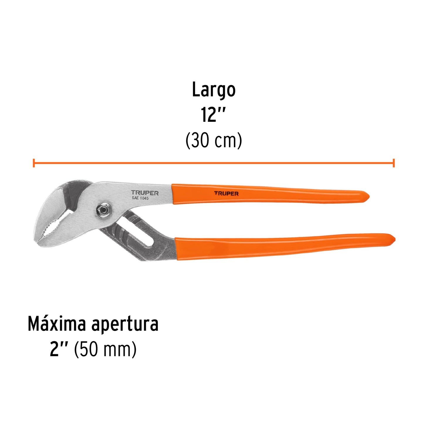 Pinza de extensión 12", mango de vinil