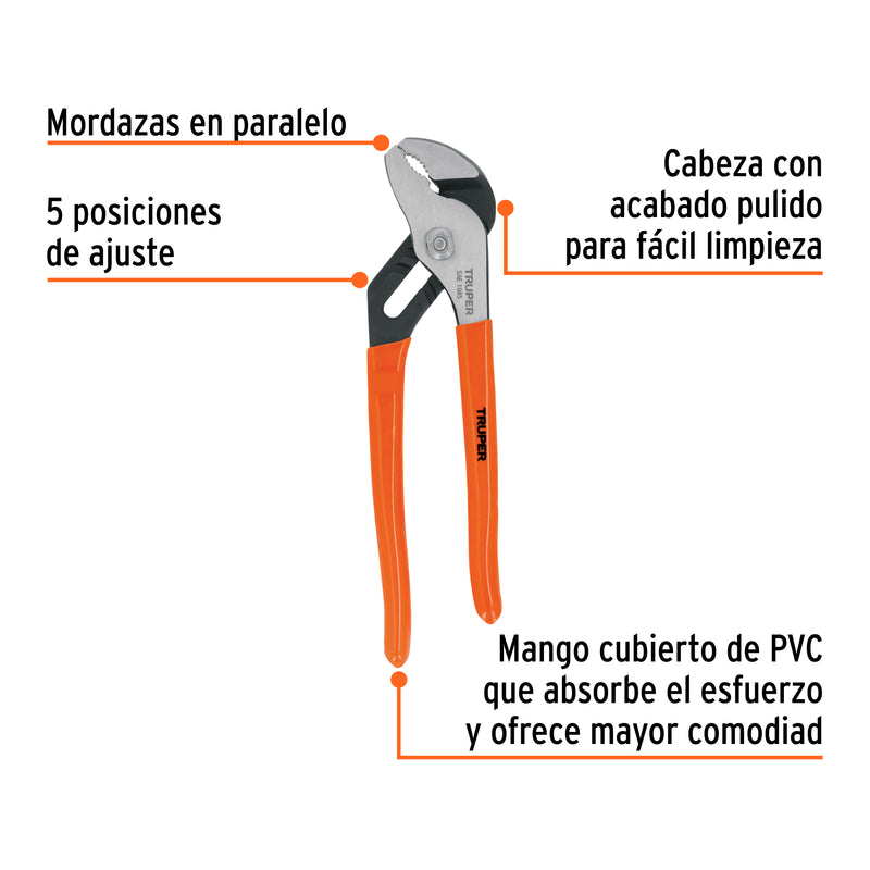 Pinza de extensión 8", mango de vinil