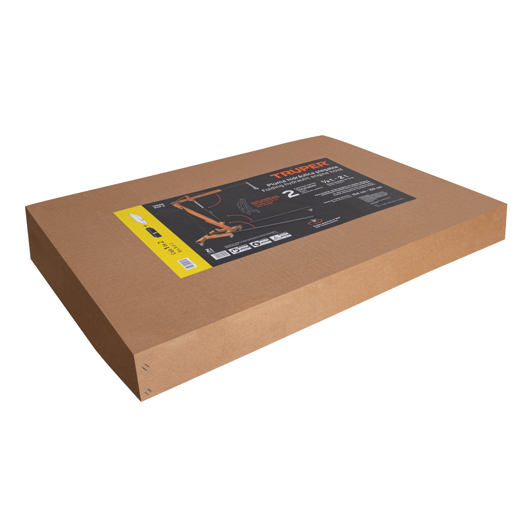 Pluma hidráulica, brazo ajustable, 2 toneladas
