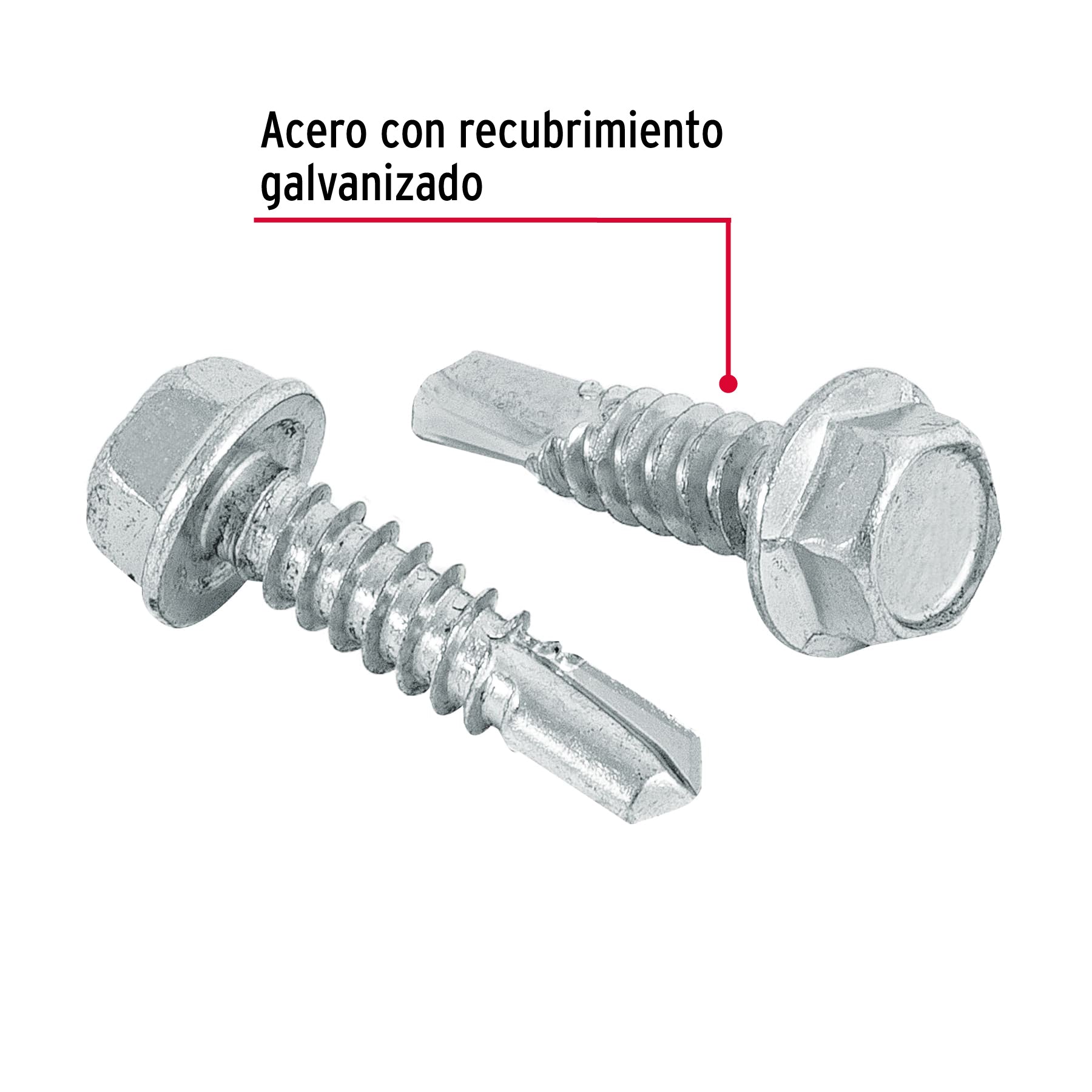 Pijas punta de broca, 1", caja con 100 pzas