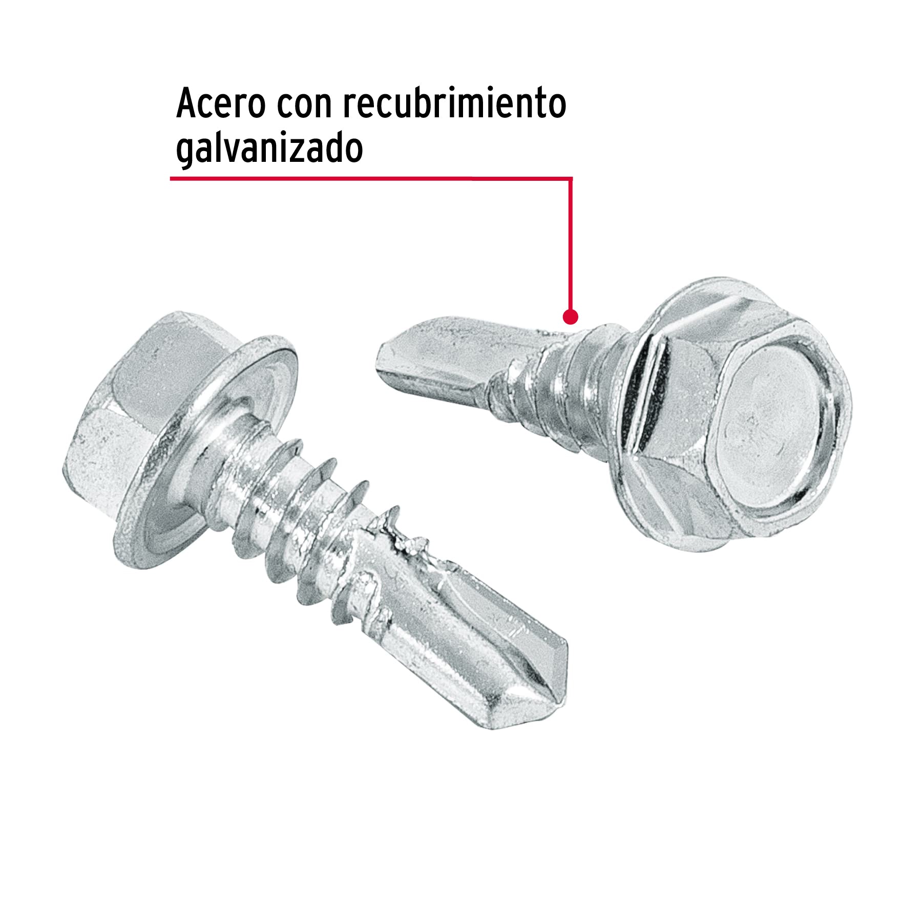 Pijas punta de broca, 3/4", caja con 100 pzas