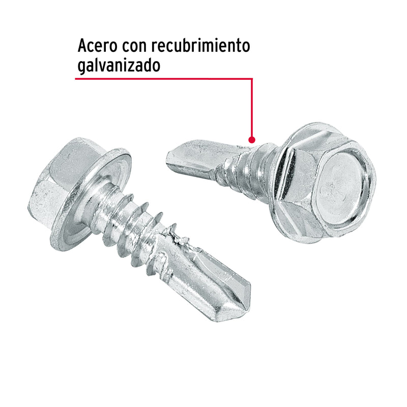 Pijas punta de broca, 3/4", caja con 100 pzas