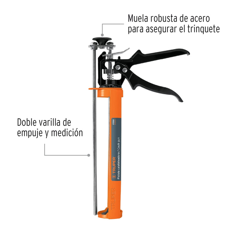 Pistola calafateadora tipo esqueleto, reforzada