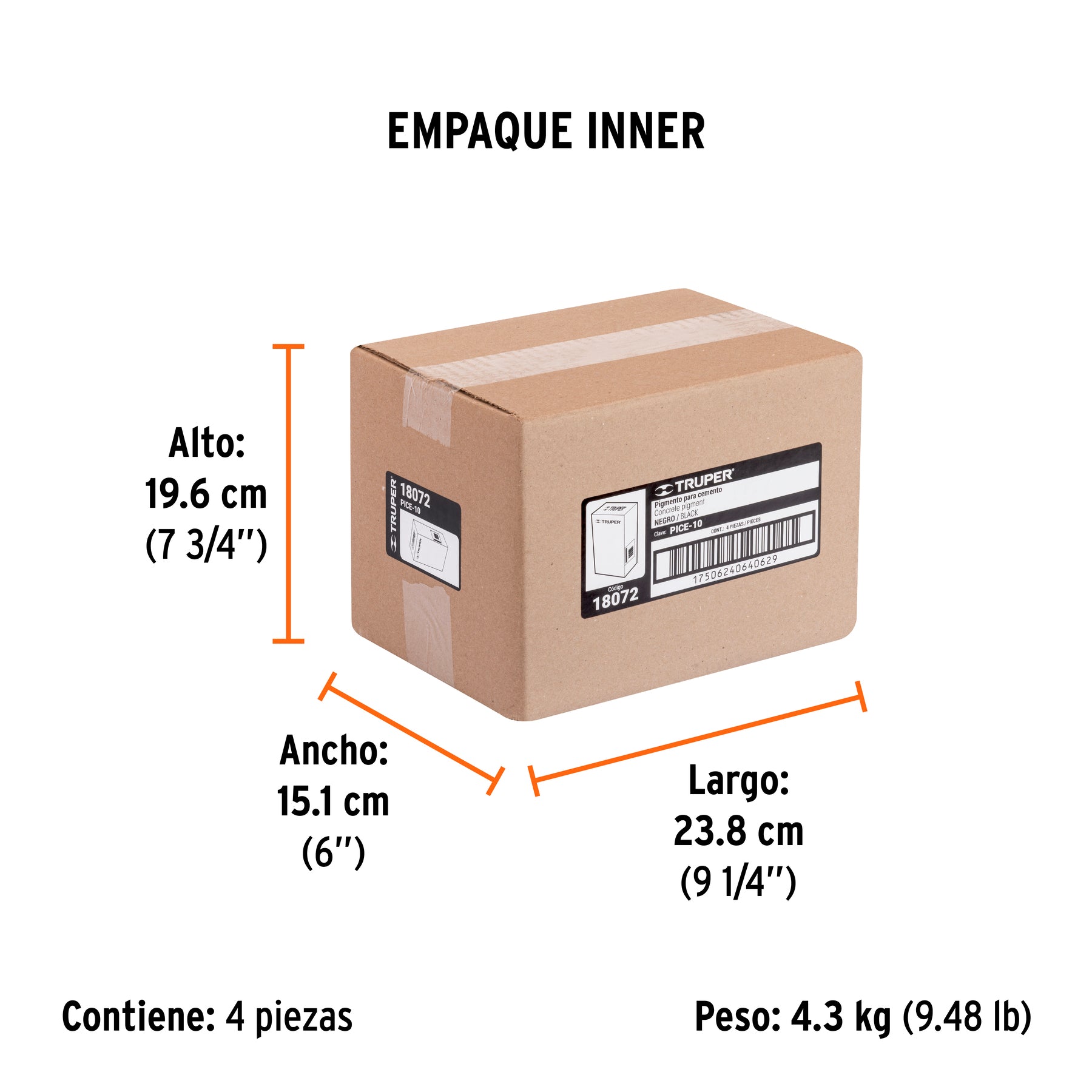 Pigmento para cemento, 1 kg, negro