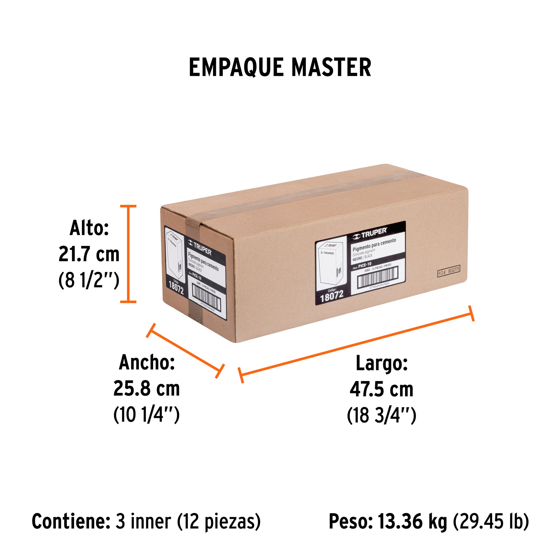 Pigmento para cemento, 1 kg, negro